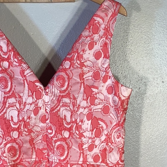 NWT Rickie Freeman Teri Jon Jacquard Sleeveless Tea Length Dress Woman’s Size 14 - Picture 2 of 16